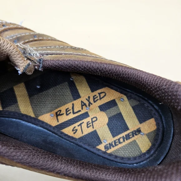 Skechers Leather Relaxed Fit Goga Mat Arch Casual Loafer Shoes Mens Size 13 - Picture 8 of 9